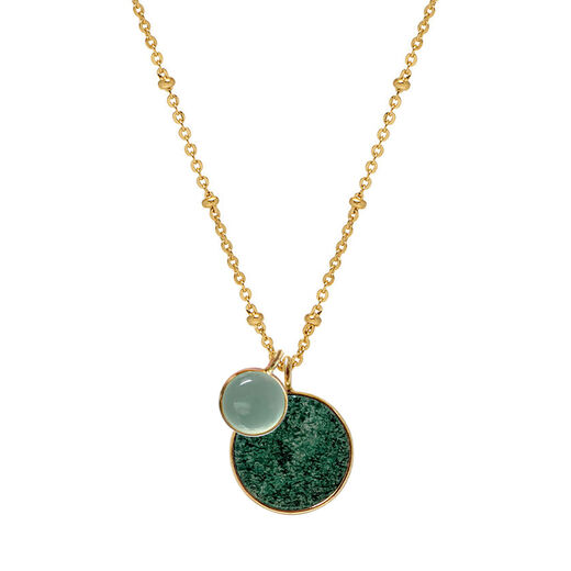 Jade and chalcedony pendant necklace by Mirabelle